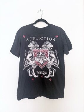 ⛓️ Y2K 2009 rare affliction fedor vs barnett t shirt